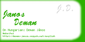 janos deman business card